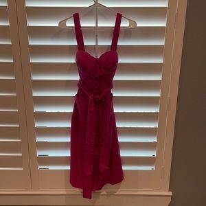 Pink buttoned linen dress by Lovers + friends